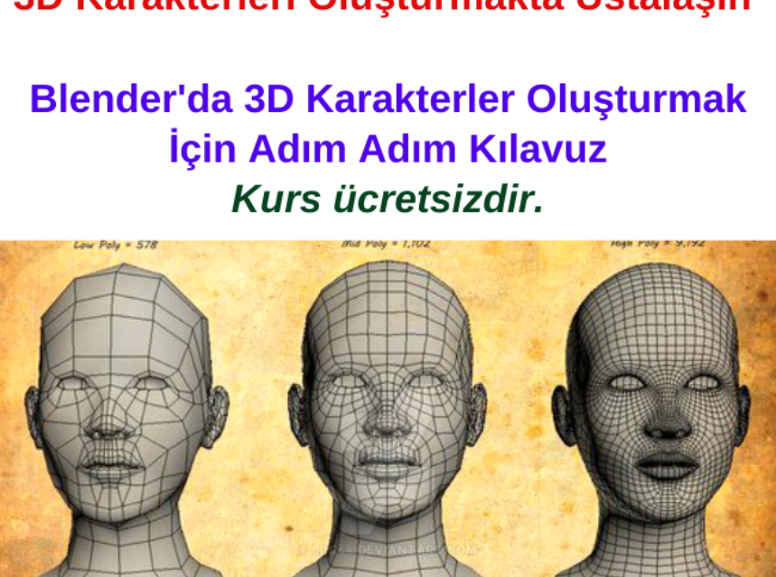 Karakter Modelleme: 3D Karakterleri Oluşturmakta Ustalaşın ( Ücretsiz Kurs ) img