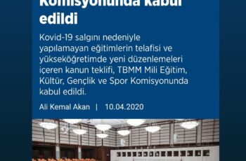 Yükseköğretimde yeni düzenlemeler getiren teklif TBMM Milli Eğitim Komisyonunda kabul edildi Yükseköğretimde yeni düzenlemeler getiren teklif TBMM Milli Eğitim Komisyonunda kabul edildi