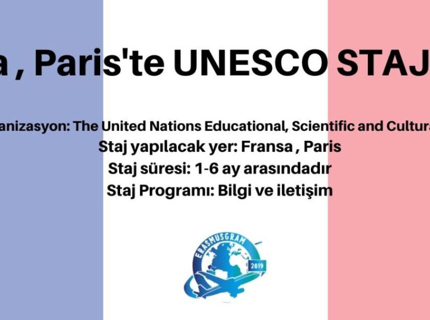 Fransa , Paris’te UNESCO STAJI 2020 img