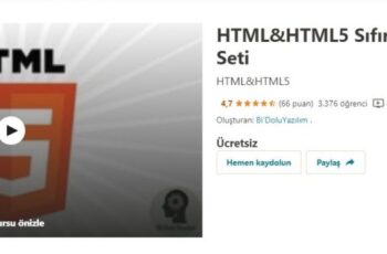 HTML&HTML5 Sıfırdan Kapsamlı Eğitim Seti ( ÜCRETSİZ ) HTML&HTML5 Sıfırdan Kapsamlı Eğitim Seti ( ÜCRETSİZ )