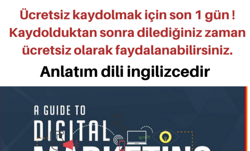 Dijital Pazarlama Sertifikası (SEO, Google Ads, Analytics) ( ÜCRETSİZ KAYDOLMAK İÇİN SON 2 GÜN) img