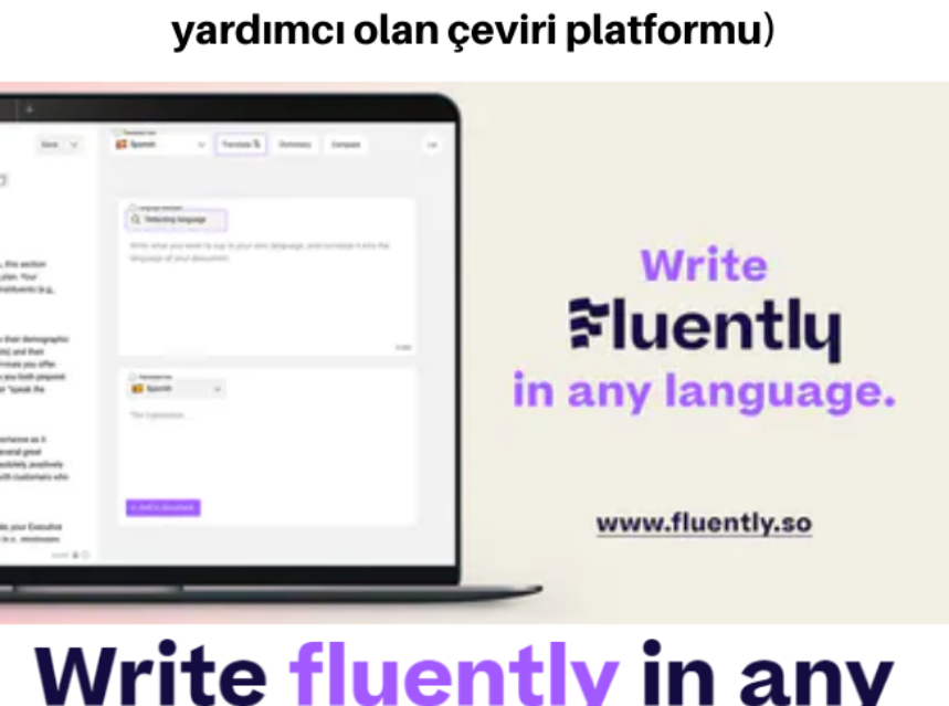 FLUENTLY: İstediğiniz dilde akıcı bir şekilde yazabilmenize yardımcı olan çeviri platformu) img