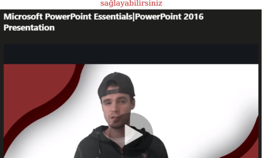 Microsoft PowerPoint Kursu ( ÜCRETSİZ KAYDOLMAK İÇİN SON 2 GÜN ) img