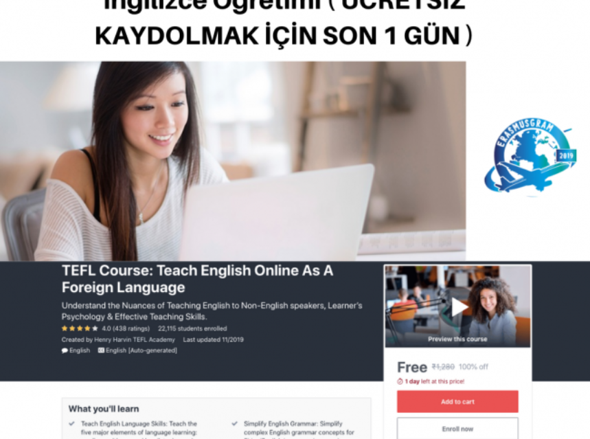 TEFL Kursu: Yabancı Dil Olarak Online İngilizce Öğretimi ( ÜCRETSİZ KAYDOLMAK İÇİN SON 1 GÜN ) img