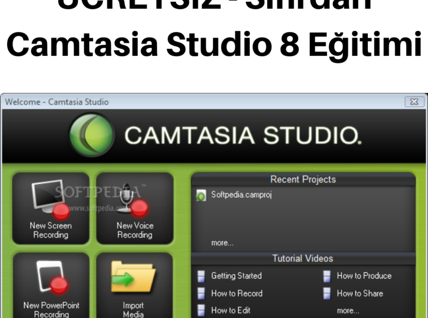 ÜCRETSİZ – Sıfırdan Camtasia Studio 8 Eğitimi img