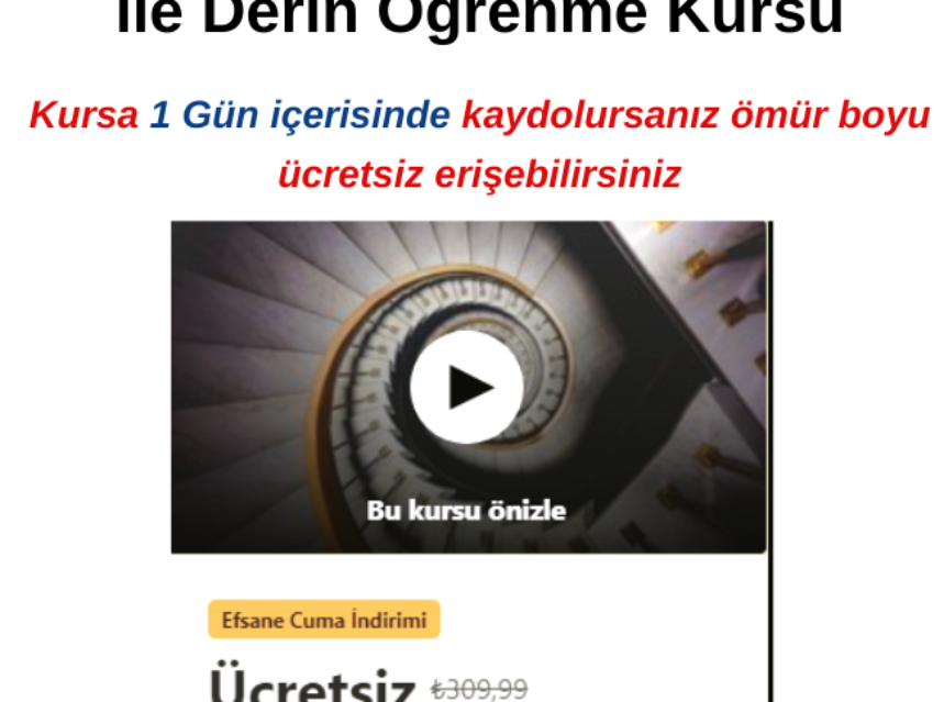 Python ile Derin Öğrenme Kursu img