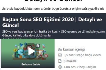 Baştan Sona SEO Eğitimi 2020 | Detaylı ve Güncel
