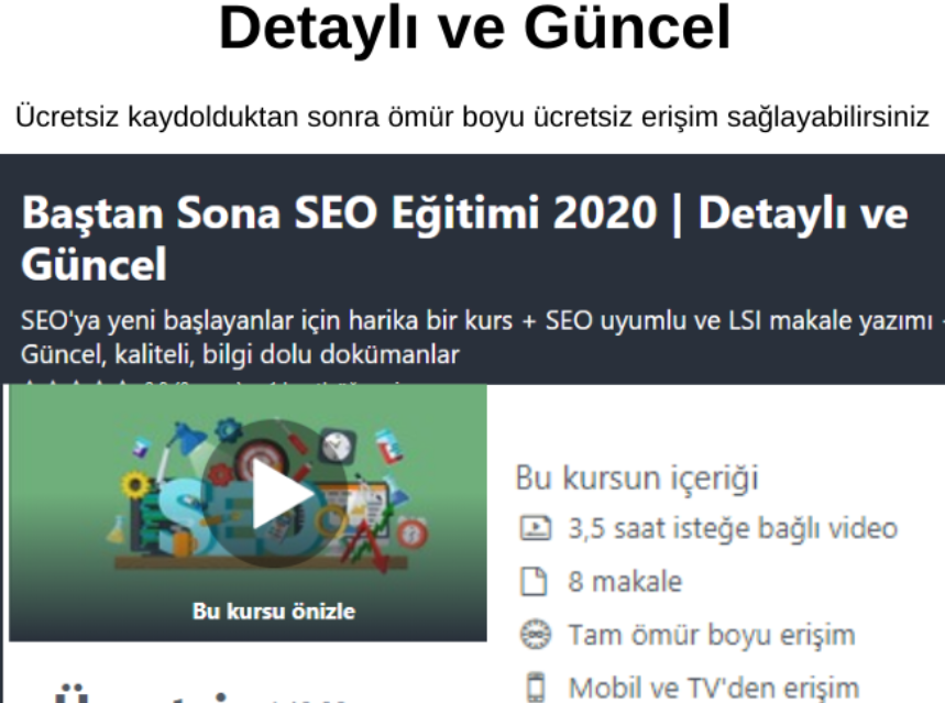 Baştan Sona SEO Eğitimi 2020 | Detaylı ve Güncel img