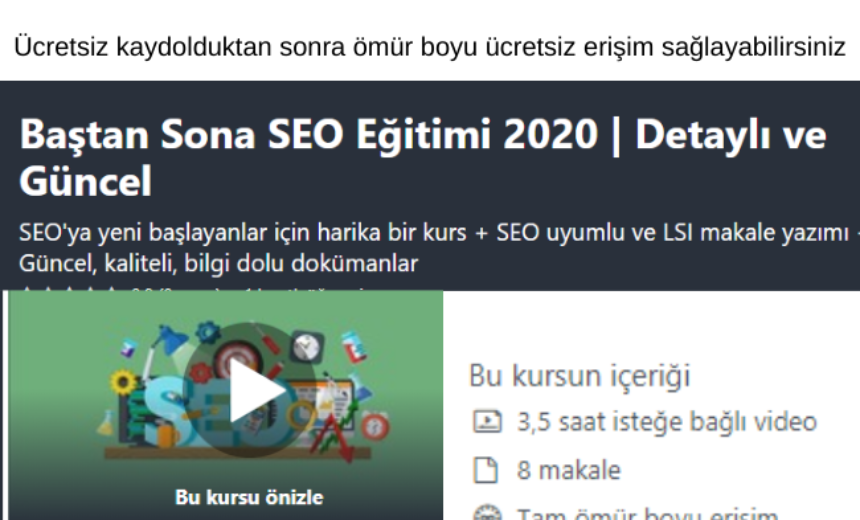Baştan Sona SEO Eğitimi 2020 | Detaylı ve Güncel img