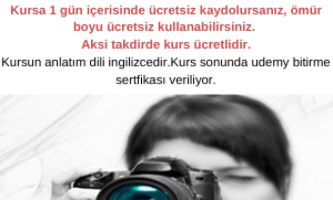 Fotoğrafçılıktan Para Nasıl Kazanılır ? Ücretsiz Kurs img