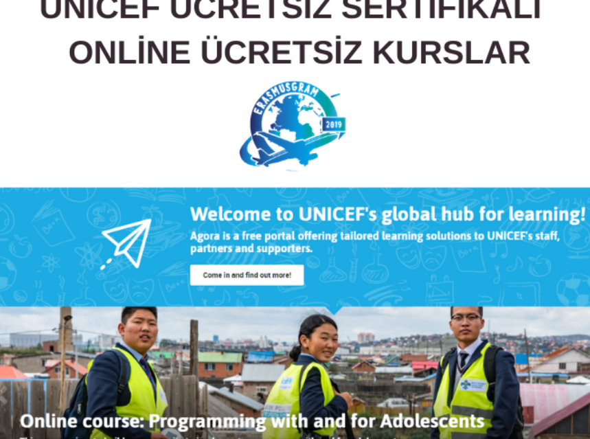 UNICEF ÜCRETSİZ SERTİFİKALI , ONLİNE ÜCRETSİZ KURSLAR img