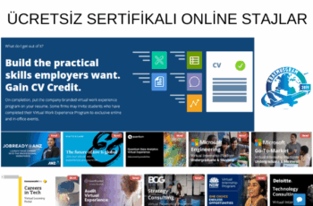 ÜCRETSİZ SERTİFİKALI ONLİNE STAJLAR ÜCRETSİZ SERTİFİKALI ONLİNE STAJLAR