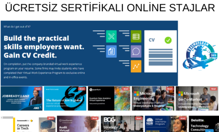 ÜCRETSİZ SERTİFİKALI ONLİNE STAJLAR img
