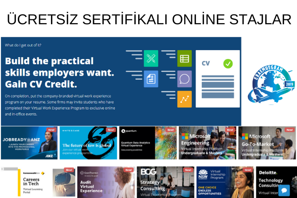ÜCRETSİZ SERTİFİKALI ONLİNE STAJLAR