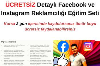 Detaylı Facebook ve Instagram Reklamcılığı Eğitim Seti