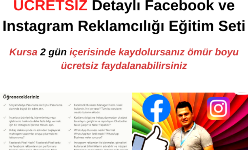 Detaylı Facebook ve Instagram Reklamcılığı Eğitim Seti img