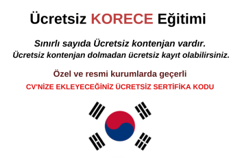 Korece Eğitimi – Ücretsiz ve Türkçe Anlatım