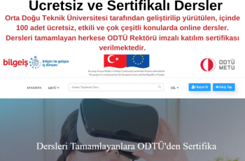 ODTÜ’den En Popüler Online Ücretsiz ve Sertifikalı Dersler ODTÜ’den En Popüler Online Ücretsiz ve Sertifikalı Dersler