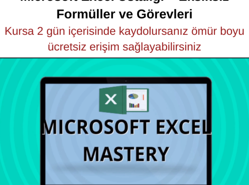 Microsoft Excel Ustalığı + Eksiksiz Formüller ve Görevleri img
