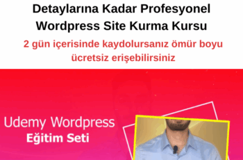 Sıfırdan En ince Ayarlarından Tüm Detaylarına Kadar Profesyonel WordPress Site Kurma Kursu