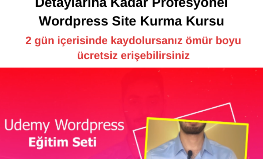 Sıfırdan En ince Ayarlarından Tüm Detaylarına Kadar Profesyonel WordPress Site Kurma Kursu img