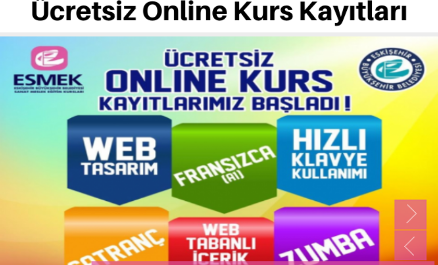Eskişehir Büyükşehir Belediyesi – Ücretsiz Online Kurs Kayıtları img