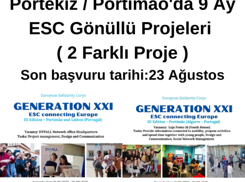 Portekiz / Portimão’da 9 Ay ESC Gönüllü Projeleri ( 2 Farklı Proje ) img
