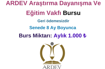 ARDEV Burs Duyurusu