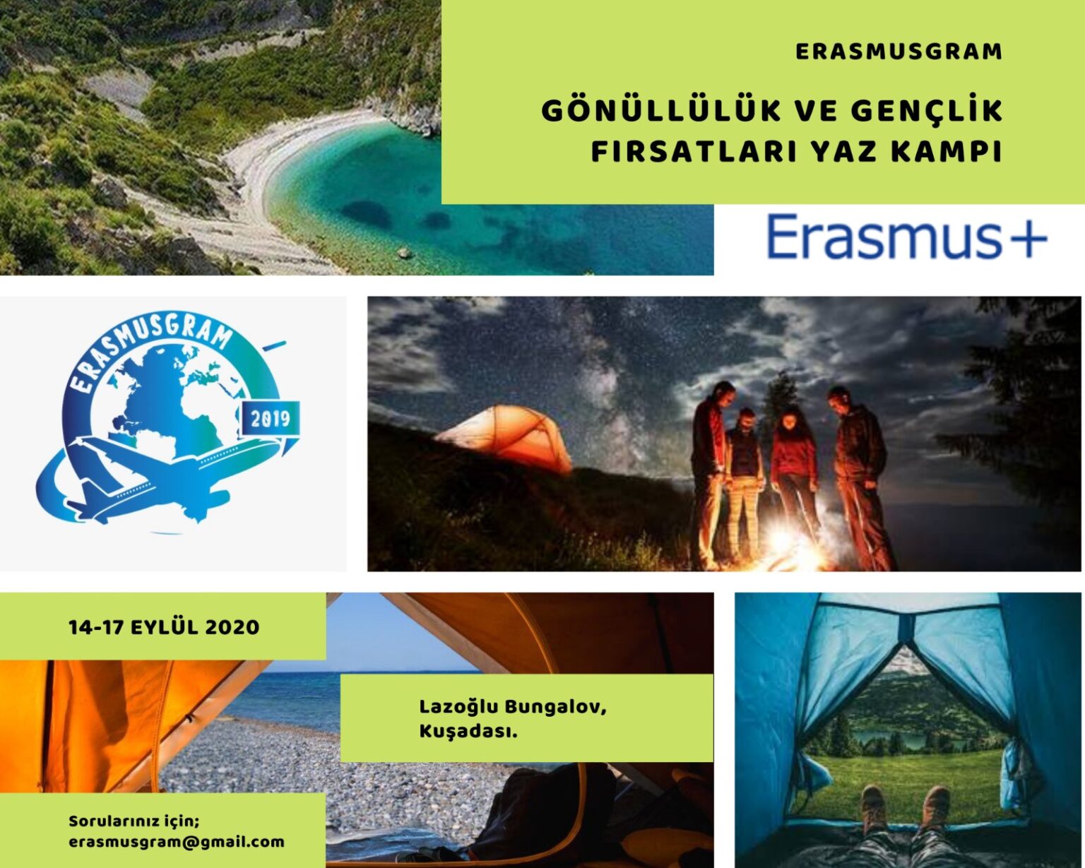 Erasmusgram Yaz Kampı 14-17 Eylül Kuşadası ( Gönüllülük ve Gençlik Fırsatları )