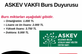 ASKEV 2023-2024 Burs Başvuru Duyurusu