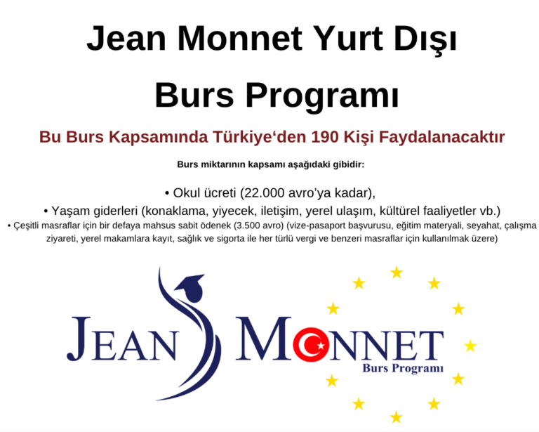 Jean Monnet Burs Programı Başvuru Duyurusu