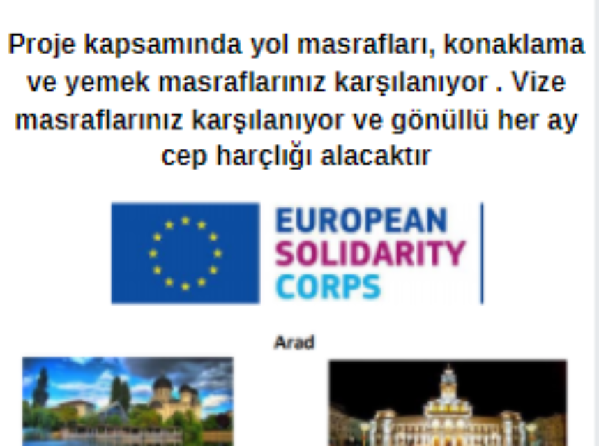 Romanya / Arad 5 ay ESC Gönüllülük Fırsatı img