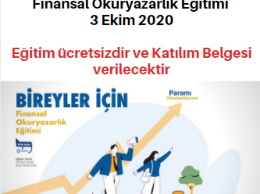 Paramı Yönetebiliyorum Online Finansal Okuryazarlık Eğitimi 3 Ekim 2020 img