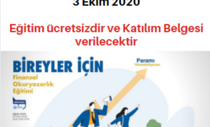 Paramı Yönetebiliyorum Online Finansal Okuryazarlık Eğitimi 3 Ekim 2020 img