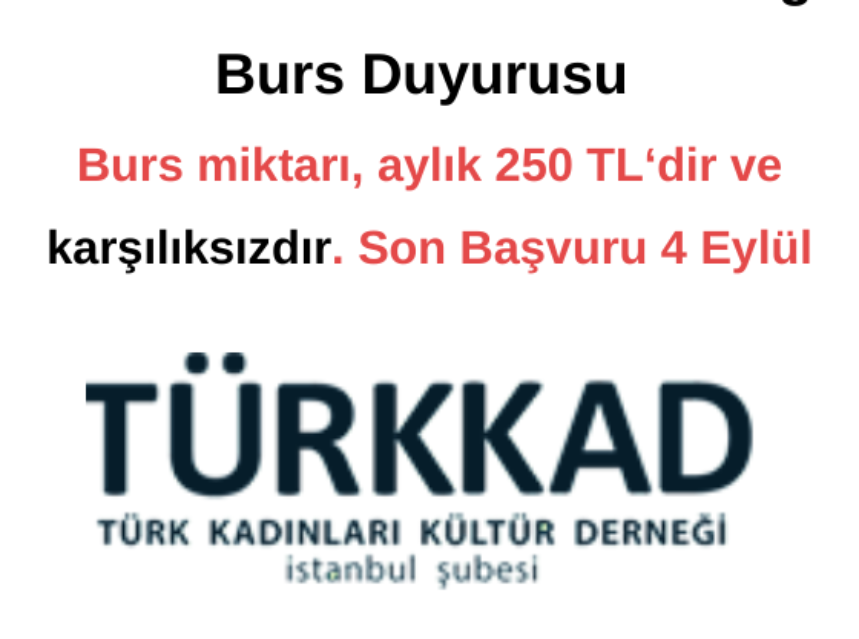 Türk Kadınları Kültür Derneği Burs Duyurusu img