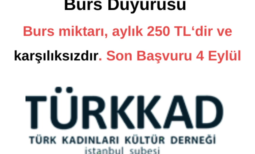 Türk Kadınları Kültür Derneği Burs Duyurusu img
