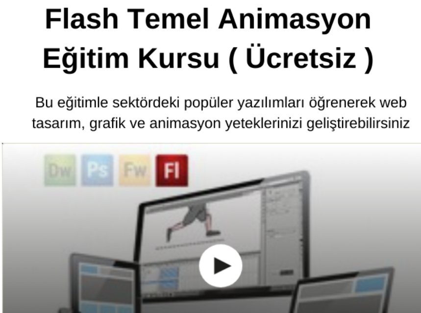 Yeni Başlayanlar İçin Adobe Flash Temel Animasyon Eğitim Kursu ( Ücretsiz ) img