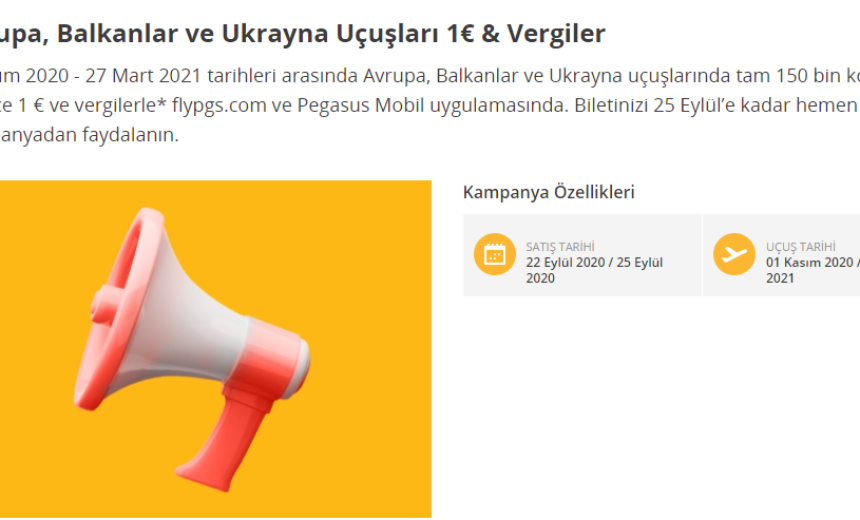 Pegasus Kampanyası – Avrupa, Balkanlar ve Ukrayna Uçuşları 1€ & Vergiler img