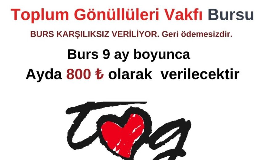 Toplum Gönüllüleri Vakfı Burs Başvurusu img