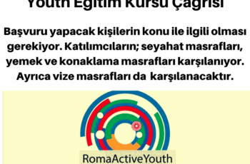 Avrupa Konseyi – Roma Active Youth Eğitim Kursu Çağrısı Avrupa Konseyi – Roma Active Youth Eğitim Kursu Çağrısı