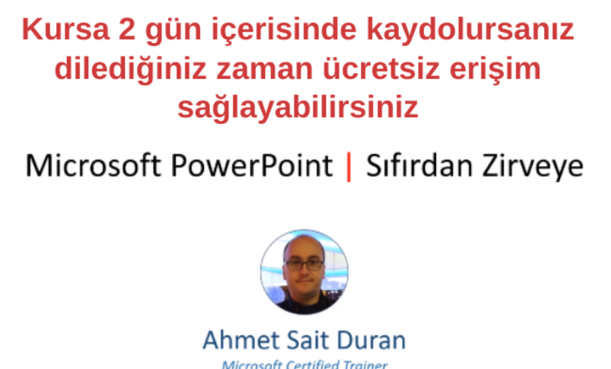 Microsoft PowerPoint Kursu Sıfırdan Zirveye |2020| ÜCRETSİZ img