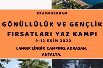 Erasmusgram Yaz Kampı Antalya / Adrasan 9-12 Ekim  ( Gönüllülük ve Gençlik Fırsatları )