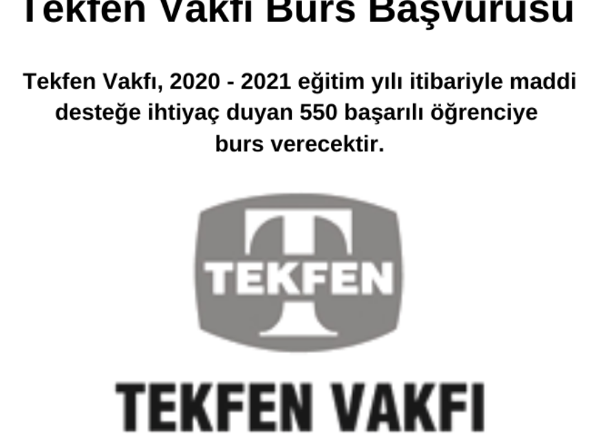 Tekfen Vakfı Burs Başvuru Duyurusu img
