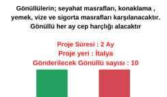 İtalya’da 2 ay gönüllü olmak ister misiniz ? İtalya’da 2 ay gönüllü olmak ister misiniz ?