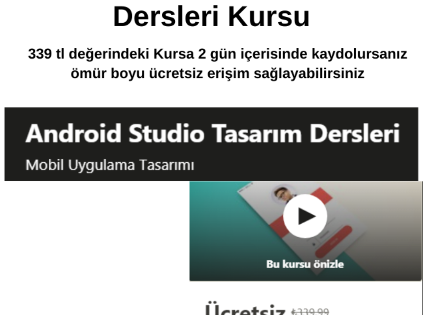 Android Studio Tasarım Dersleri Kursu img