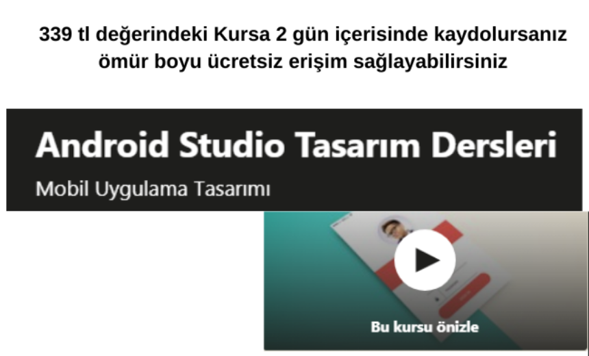 Android Studio Tasarım Dersleri Kursu img