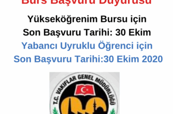 Başbakanlık VGM 2020-2021 Burs Başvuru Duyurusu Başbakanlık VGM 2020-2021 Burs Başvuru Duyurusu