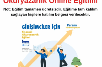 Girişimciler için Finansal Okuryazarlık Online Eğitimi 21-22 Ekim