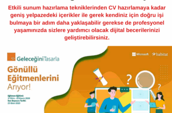 Geleceğini Tasarla Projesi Gönüllü Eğitmenlerini Arıyor Geleceğini Tasarla Projesi Gönüllü Eğitmenlerini Arıyor