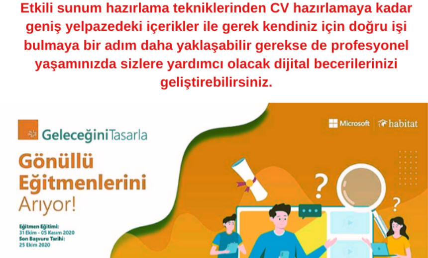 Geleceğini Tasarla Projesi Gönüllü Eğitmenlerini Arıyor img